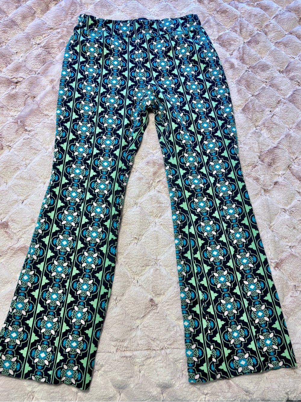 Blue & Green Patterned Maeve Pants